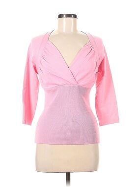 Inc International ConceptsPink V-Neck Ribbed Knit Women’s Top NWT
